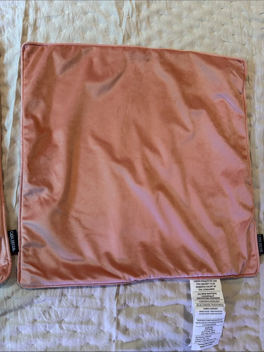 Dusty peach Velvet  pillow covers with a side zipper